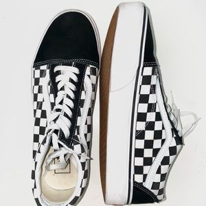 Vans Old Skool x Checkered Platform Shoes